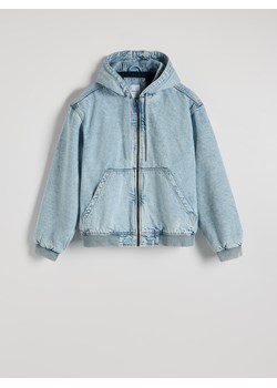 Reserved - Jeansowa kurtka z kapturem - niebieski ze sklepu Reserved w kategorii Kurtki męskie - zdjęcie 173885052