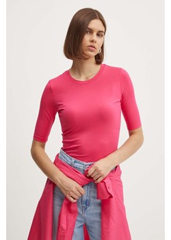 HUGO t-shirt damski kolor różowy 50515019 ze sklepu ANSWEAR.com w kategorii Bluzki damskie - zdjęcie 173886673