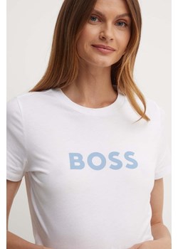 Boss Orange t-shirt bawełniany BOSS ORANGE damski kolor biały ze sklepu ANSWEAR.com w kategorii Bluzki damskie - zdjęcie 173886680