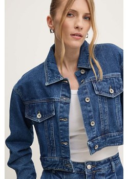 Answear Lab kurtka jeansowa damska kolor niebieski przejściowa oversize ze sklepu ANSWEAR.com w kategorii Kurtki damskie - zdjęcie 173886762