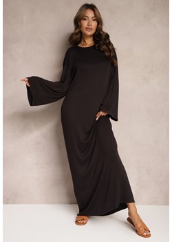 Czarna Wiskozowa Sukienka o Pudełkowym Kroju Kaleria ze sklepu Renee odzież w kategorii Sukienki - zdjęcie 173886974
