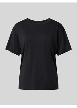 T-shirt z prążkowanym okrągłym dekoltem ze sklepu Peek&Cloppenburg  w kategorii Bluzki damskie - zdjęcie 173887523