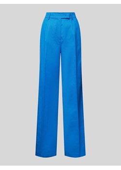 Spodnie o kroju regular fit z zakładkami w pasie i szlufkami na pasek ze sklepu Peek&Cloppenburg  w kategorii Spodnie damskie - zdjęcie 173887571