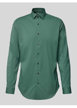 Koszula biznesowa o kroju slim fit z kołnierzykiem typu kent ze sklepu Peek&Cloppenburg  w kategorii Koszule męskie - zdjęcie 173887590