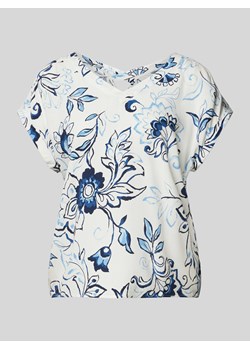 T-shirt z dekoltem w zaokrąglony serek ze sklepu Peek&Cloppenburg  w kategorii Bluzki damskie - zdjęcie 173887724