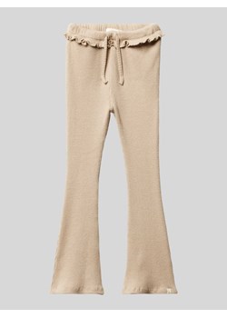 Legginsy z poszerzaną nogawką i fakturowanym wzorem model ‘SOPHIA’ ze sklepu Peek&Cloppenburg  w kategorii Spodnie dziewczęce - zdjęcie 173887773