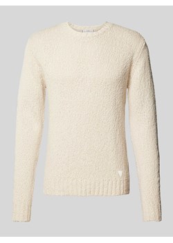 Sweter z dzianiny z naszywką z logo model ‘DEVEN’ ze sklepu Peek&Cloppenburg  w kategorii Swetry męskie - zdjęcie 173887882