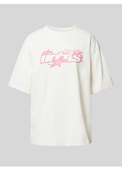 T-shirt o kroju oversized z nadrukiem z logo model ‘LUCKY 7’ ze sklepu Peek&Cloppenburg  w kategorii Bluzki damskie - zdjęcie 173889504