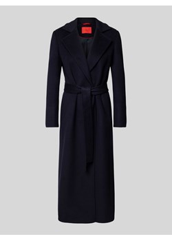 Płaszcz lniany z wiązanym paskiem model ‘Longrun’ ze sklepu Peek&Cloppenburg  w kategorii Płaszcze damskie - zdjęcie 173889572