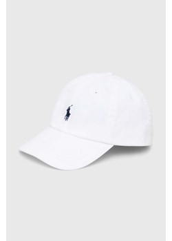 Polo Ralph Lauren czapka z daszkiem bawełniana kolor biały z aplikacją ze sklepu PRM w kategorii Czapki z daszkiem męskie - zdjęcie 173890363