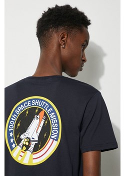 Alpha Industries t-shirt bawełniany Space Shuttle T kolor granatowy z nadrukiem  176507 07 ze sklepu PRM w kategorii T-shirty męskie - zdjęcie 173890401