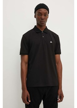 C.P. Company polo STRETCH PIQUET REGULAR POLO SHIRT męski kolor czarny z aplikacją 15CMPL094A005263W ze sklepu PRM w kategorii T-shirty męskie - zdjęcie 173890451