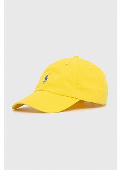 Polo Ralph Lauren czapka z daszkiem bawełniana kolor żółty 710667709 ze sklepu PRM w kategorii Czapki z daszkiem damskie - zdjęcie 173890763