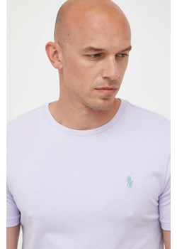Polo Ralph Lauren t-shirt bawełniany kolor fioletowy ze sklepu PRM w kategorii T-shirty męskie - zdjęcie 173890803