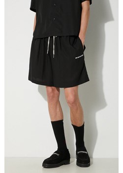 MKI MIYUKI ZOKU szorty Tencel Shorts męskie kolor czarny TENCEL.SHORTS ze sklepu PRM w kategorii Spodenki męskie - zdjęcie 173890961