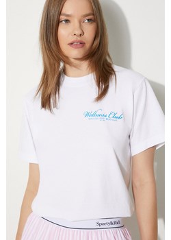 Sporty & Rich t-shirt bawełniany 1800 Health T-Shirt damski kolor biały TO042S405HW ze sklepu PRM w kategorii Bluzki damskie - zdjęcie 173890964