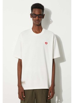 AAPE t-shirt bawełniany Heart Tee męski kolor beżowy z aplikacją AAPTEM1417XXM ze sklepu PRM w kategorii T-shirty męskie - zdjęcie 173890980