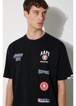 AAPE t-shirt bawełniany Fancy Tee męski kolor czarny z nadrukiem AAPTEM1462XXM ze sklepu PRM w kategorii T-shirty męskie - zdjęcie 173890994