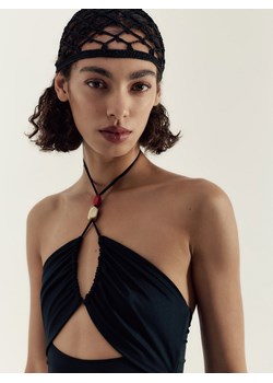 Reserved - Ażurowa czapka - czarny ze sklepu Reserved w kategorii Czapki damskie - zdjęcie 173892781