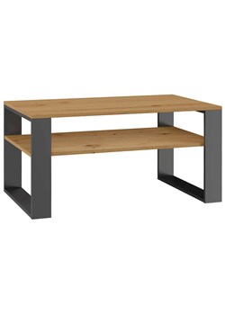 Prostokątny stolik kawowy z półką dąb artisan + antracyt - Renfi 4X ze sklepu Edinos.pl w kategorii Stoły - zdjęcie 173893124