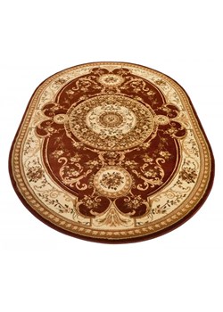 Klasyczny owalny dywan w kolorze brązowym - Nopi 5X ze sklepu Edinos.pl w kategorii Dywany - zdjęcie 173893143