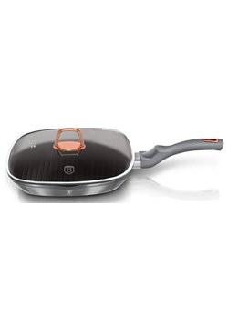 Aluminiowa srebrna patelnia grillowa - Grolis 5X ze sklepu Edinos.pl w kategorii Naczynia - zdjęcie 173893284