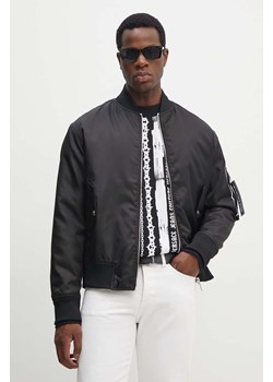 Versace Jeans Couture kurtka bomber męski kolor czarny przejściowa 77GAS405 CQD58 ze sklepu ANSWEAR.com w kategorii Kurtki męskie - zdjęcie 173894303