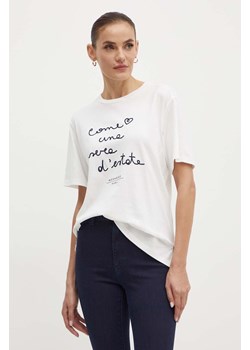 Weekend Max Mara t-shirt bawełniany damski kolor biały 2425976041600 ze sklepu ANSWEAR.com w kategorii Bluzki damskie - zdjęcie 173894542