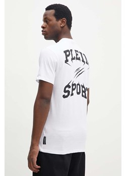 PLEIN SPORT t-shirt bawełniany męski kolor biały z nadrukiem FADC MTK7560 STE003N ze sklepu ANSWEAR.com w kategorii T-shirty męskie - zdjęcie 173894593