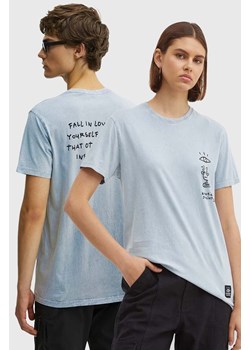 Kaotiko t-shirt bawełniany kolor szary z nadrukiem AP047-01-G002 ze sklepu ANSWEAR.com w kategorii T-shirty męskie - zdjęcie 173894633