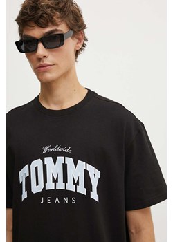 Tommy Jeans t-shirt bawełniany męski kolor czarny z nadrukiem ze sklepu ANSWEAR.com w kategorii T-shirty męskie - zdjęcie 173894713