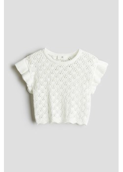H & M - Top o wyglądzie szydełkowej robótki - Biały ze sklepu H&M w kategorii Bluzki dziewczęce - zdjęcie 173895093
