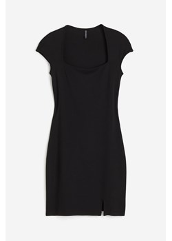 H & M - Sukienka bodycon z kapturkowym rękawem - Czarny ze sklepu H&M w kategorii Sukienki - zdjęcie 173895114