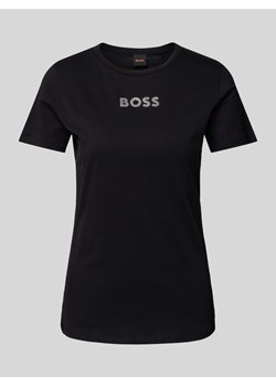 T-shirt z obszyciem kamieniami stras model ‘Eloga’ ze sklepu Peek&Cloppenburg  w kategorii Bluzki damskie - zdjęcie 173895524