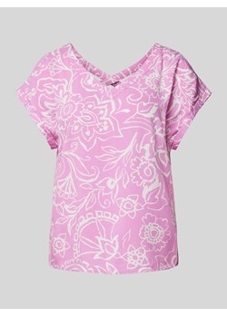 T-shirt z dekoltem w zaokrąglony serek ze sklepu Peek&Cloppenburg  w kategorii Bluzki damskie - zdjęcie 173895563