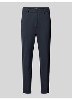 Spodnie materiałowe o kroju tapered fit ze szlufkami na pasek model ‘CIBODO’ ze sklepu Peek&Cloppenburg  w kategorii Spodnie męskie - zdjęcie 173895610
