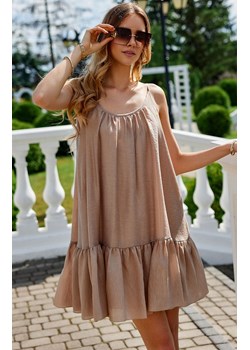 Sukienka oversize na ramiączkach beżowa Seville, Kolor beżowy, Rozmiar one size, Roco Fashion ze sklepu Primodo w kategorii Sukienki - zdjęcie 173896054