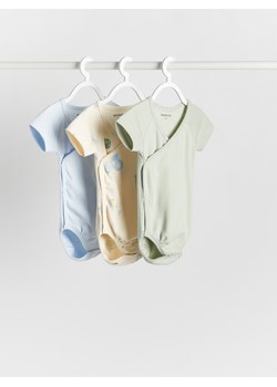 Reserved - Bawełniane body 3 pack - jasnoniebieski ze sklepu Reserved w kategorii Odzież dla niemowląt - zdjęcie 173898342