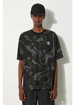 AAPE t-shirt bawełniany Tee męski kolor czarny wzorzysty AAPTEM1415XXM ze sklepu PRM w kategorii T-shirty męskie - zdjęcie 173899474