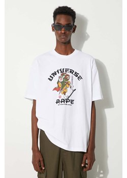 AAPE t-shirt bawełniany Theme Tee męski kolor biały z nadrukiem AAPTEM1490XXM ze sklepu PRM w kategorii T-shirty męskie - zdjęcie 173899490