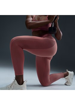 Damskie legginsy 7/8 ze średnim stanem i wstawkami z siateczki Nike Pro - Różowy ze sklepu Nike poland w kategorii Spodnie damskie - zdjęcie 173899712