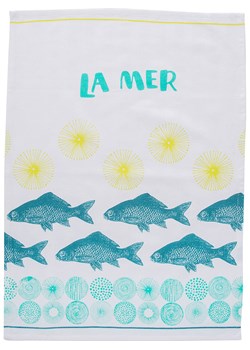 Overbeck and Friends Ściereczka &quot;La Mer&quot; w kolorze turkusowo-białym do naczyń - 70 x 50 cm ze sklepu Limango Polska w kategorii Ścierki kuchenne - zdjęcie 173901040
