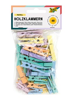 folia PAPER Drewniane klamerki (48 szt.) &quot;Pastels&quot; w różnych kolorach ze sklepu Limango Polska w kategorii Zabawki - zdjęcie 173901164