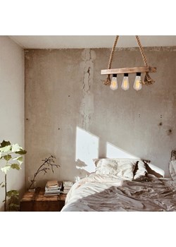 Opviq Lampa wisząca "Erebos" w kolorze jasnobrązowym - 60 x 9 cm ze sklepu Limango Polska w kategorii Oświetlenie - zdjęcie 173901674