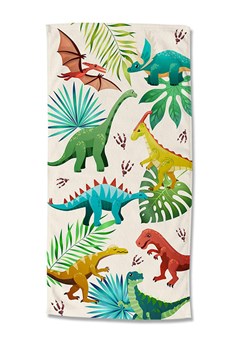 Good Morning Ręcznik plażowy &quot;Dinos&quot; w kolorze beżowym ze wzorem ze sklepu Limango Polska w kategorii Ręczniki - zdjęcie 173903110