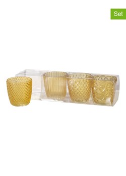 Boltze Świeczniki (4 szt.) &quot;Marilu&quot; w kolorze żółtym - wys. 7,5 cm ze sklepu Limango Polska w kategorii Świeczniki - zdjęcie 173905344