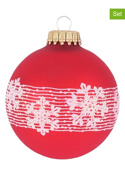 Krebs Glas Lauscha Bombki (4 szt.) w kolorze czerwonym - Ø 7 cm ze sklepu Limango Polska w kategorii Dekoracje bożonarodzeniowe - zdjęcie 173905831