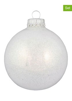 Krebs Glas Lauscha Bombki (6 szt.) w kolorze białym - Ø 7 cm ze sklepu Limango Polska w kategorii Dekoracje bożonarodzeniowe - zdjęcie 173905882