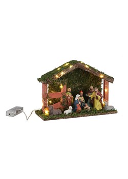 Profiline Dekoracyjna stajenka LED z akcesoriami ze wzorem - 30 x 20 x 10 cm - id: 11996100 - marki Profiline - 173905961 Profiline Dekoracyjna stajenka LED z akcesoriami ze wzorem - 30 x 20 x 10 cm ze sklepu Limango Polska w kategorii Dekoracje bożonarodzeniowe - zdjęcie 173905961