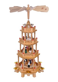 Profiline Piramida świąteczna w kolorze jasnobrązowym - 29 x 53,5 x 19 cm ze sklepu Limango Polska w kategorii Dekoracje bożonarodzeniowe - zdjęcie 173905993